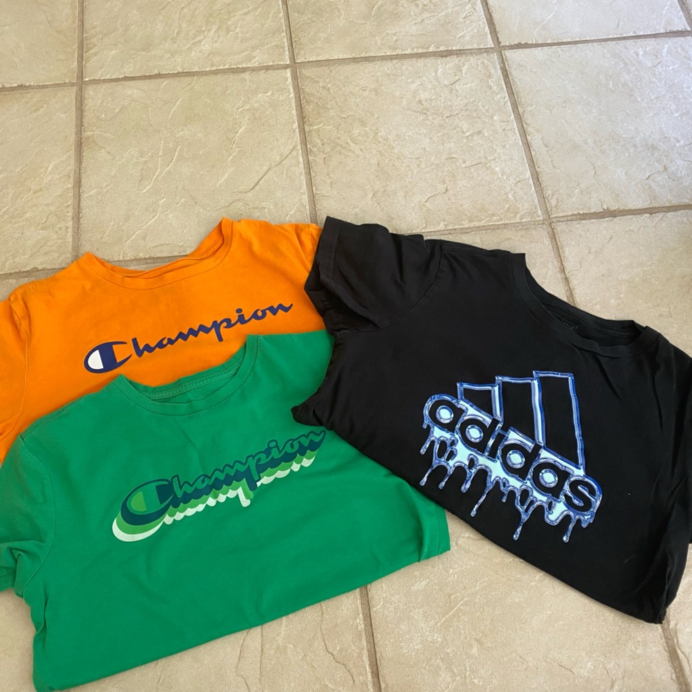 Champion Kids Short Sleeve Tee Bundle - Orange, Green, Black